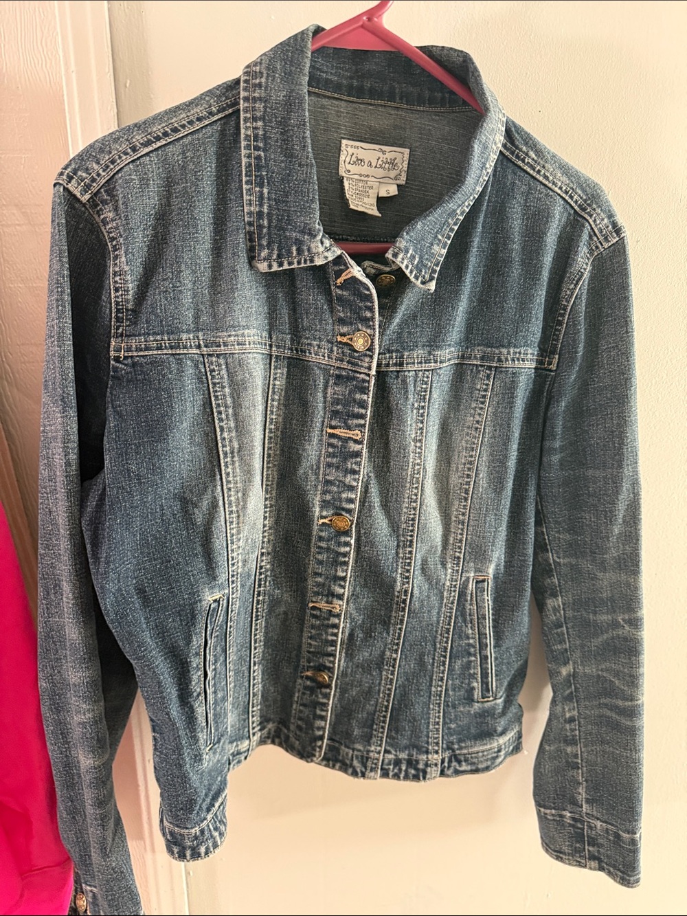 Live a Little Women's Blue Denim Jacket Stretch